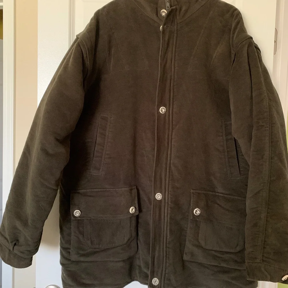 Vintage Winter Jacket Hunting Field Jacket with Sherpa Lining Size L